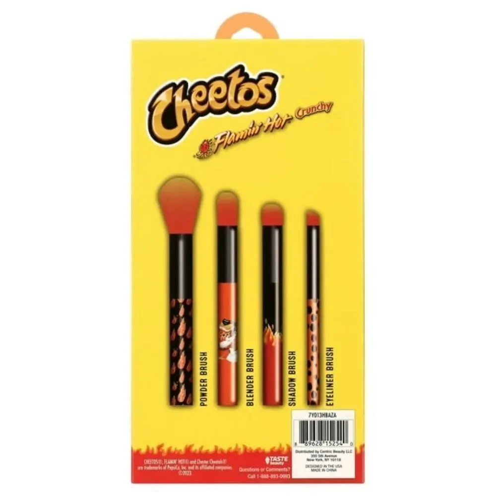 New Flamin' Hot Cheetos 4PC Cosmetic Brush Set